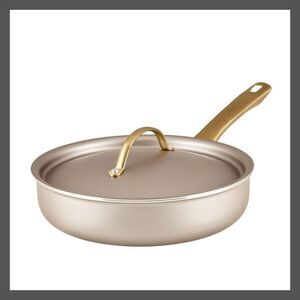 Open Box - Farberware -  Radiant 2.75qt Nonstick Covered Saute P Gold